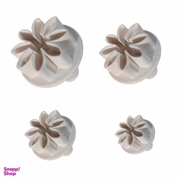 کاتر شیرینی پزی طرح گل مینا مجموعه 4 عددی