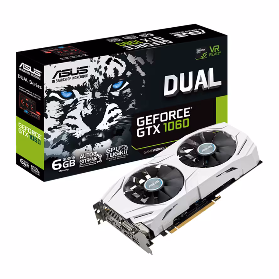 کارت گرافیک ایسوس Dual series GeForce GTX 1060 OC edition 6GB