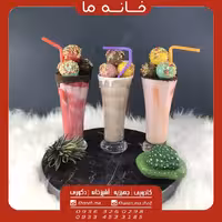 لیوان بستنی فانتزی مدل نی دار