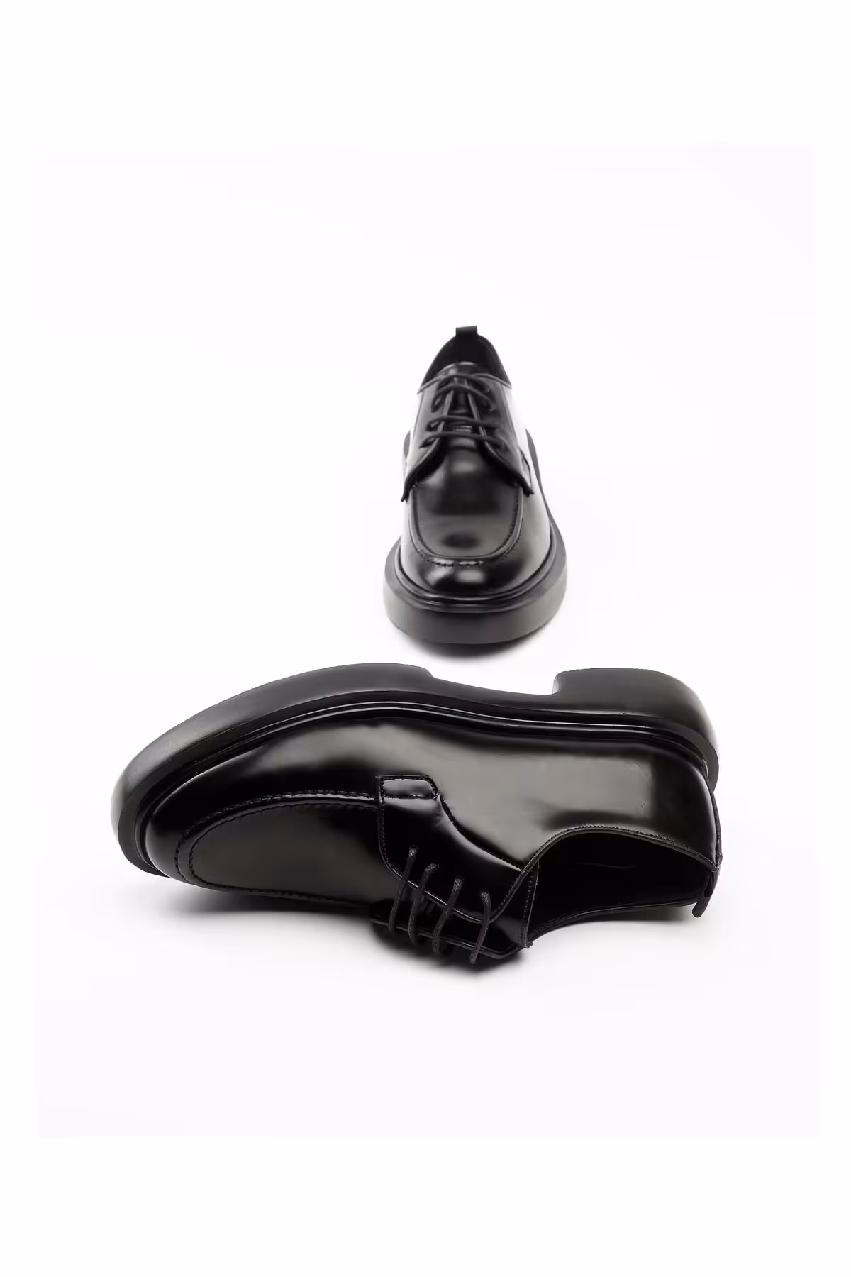 کفش های کژوال مشکی مردانه 3296 سیاه و سفید چرمی روزمره ByItallanoshoes