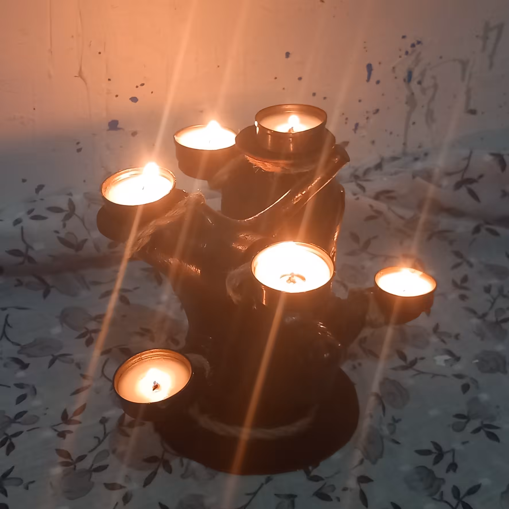 جاشمعی(شمعدان)چوبی طبیعی 