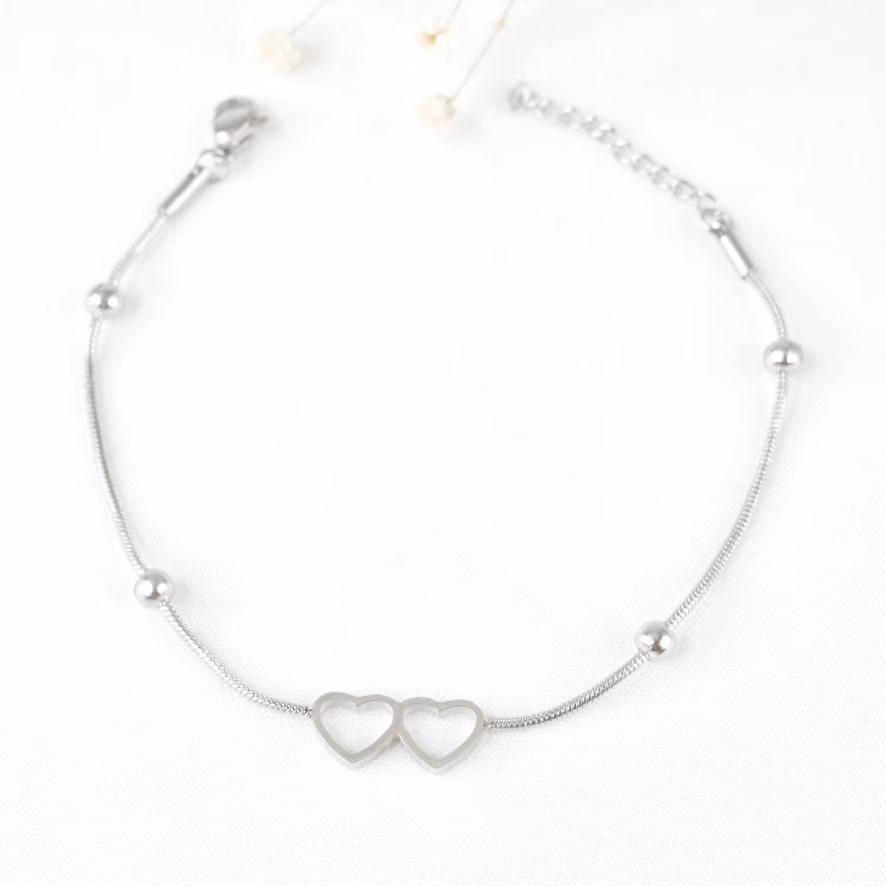 دستبند قلب دار برند استیل کد 7022