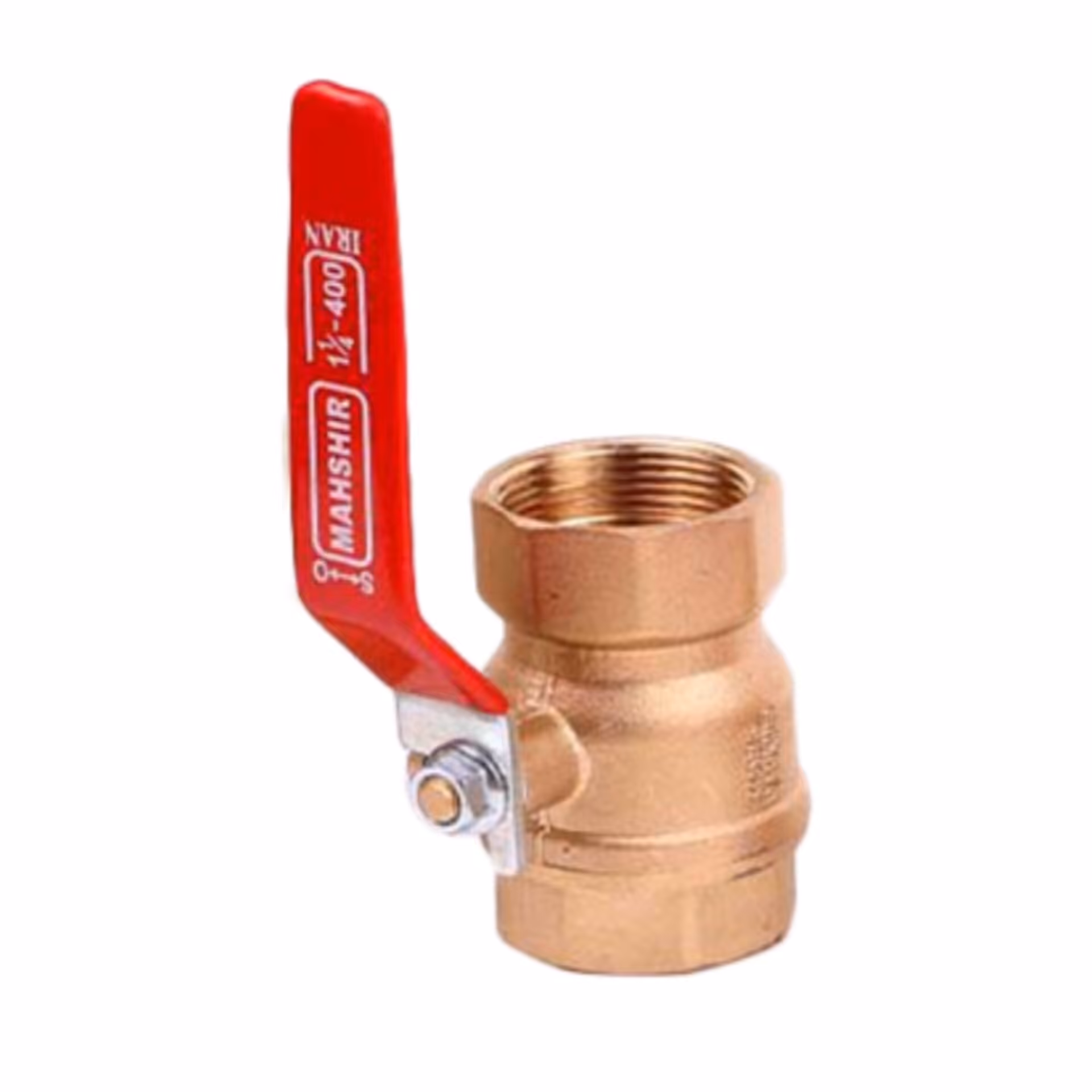 شیر گازی برنجی اهرمی سایز یک و یک چهارم اینچ