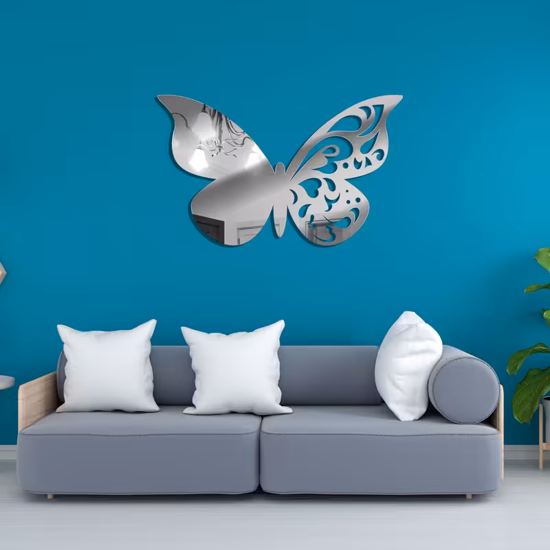 آینه پلکسی گلس مدل مولتی استایل طرح پروانه کد A5