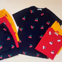 ست تیشرت شورتک آلبالو 