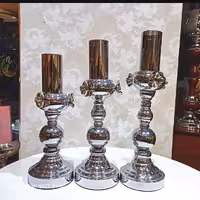 شمعدانی شمعدانی سه تیکه شمعدانی سیلور شمعدانی وارداتی شمعدانی فلزی