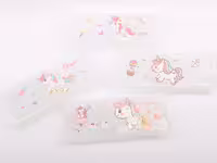 جامدادی کتابی شفاف 2 طرفه طرح اسب تک شاخ