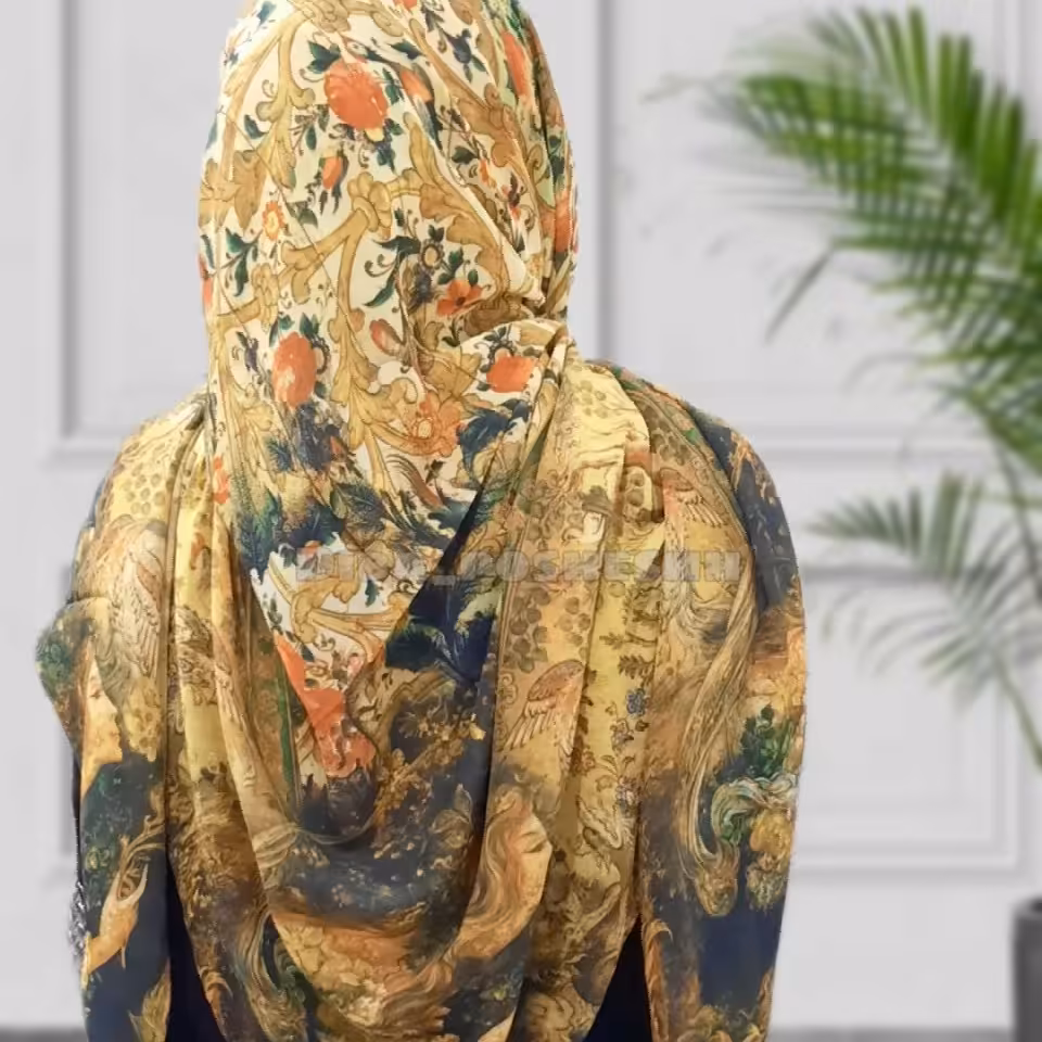 روسری کرپ حریر قواره بزرگ