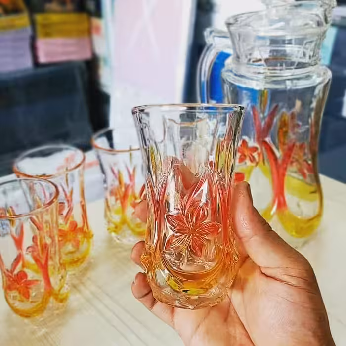 پارچ و لیوان رنگی چین ضمانت همیشگی ماندگاری رنگ