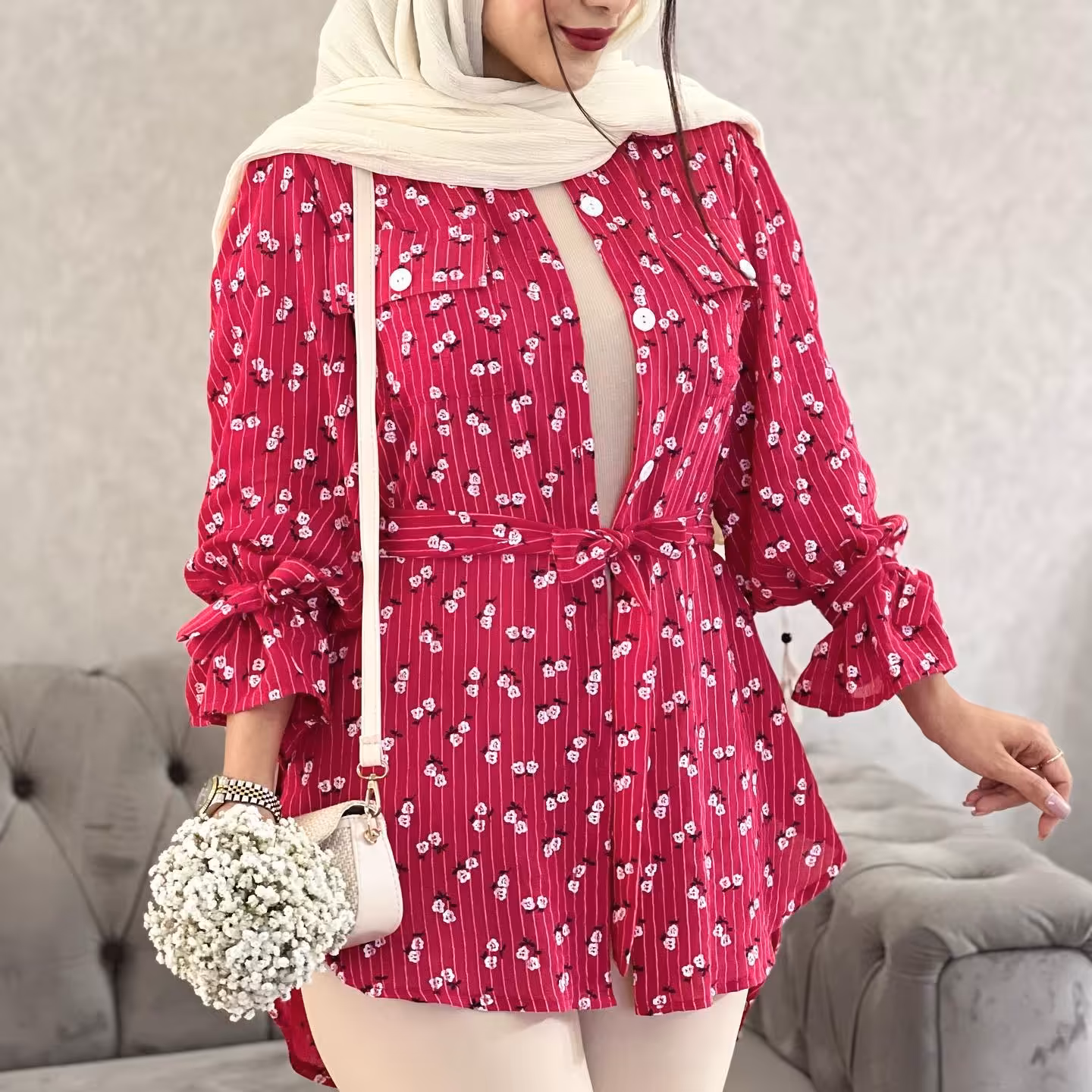 مانتو شومیزی عروسکی  گلمنگلی