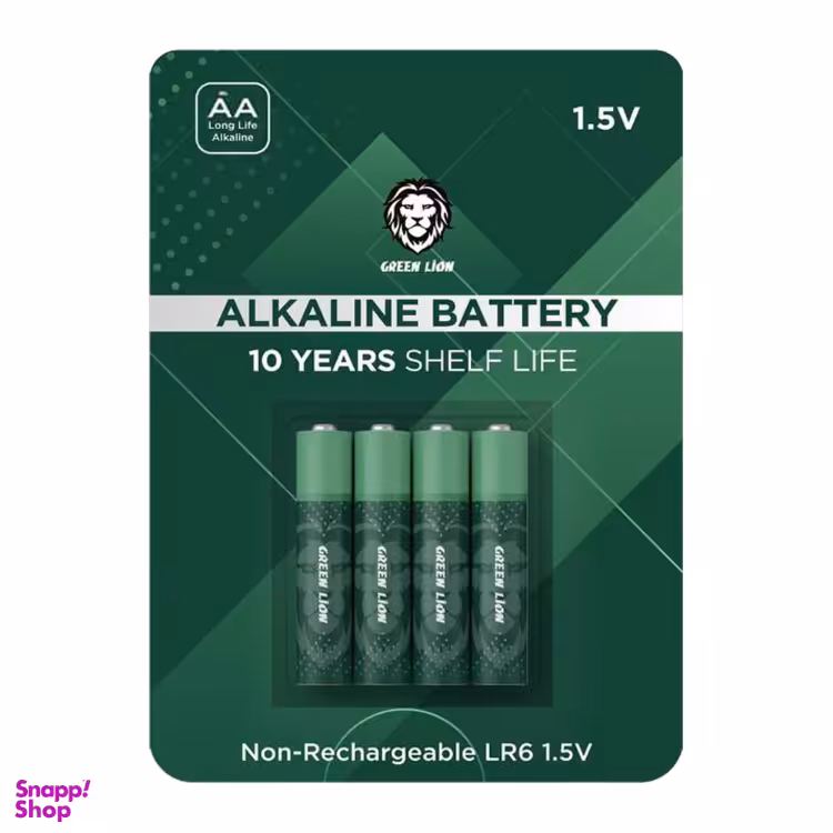 باتری نیم قلمی گرین لاین (Green Lion) مدل MiniNCharge بسته چهار عددی