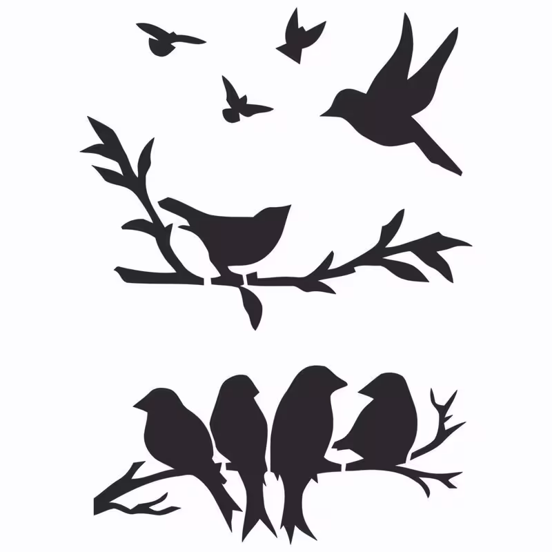 استیکر مدل پرنده کد 3 مجموعه 10 عددی