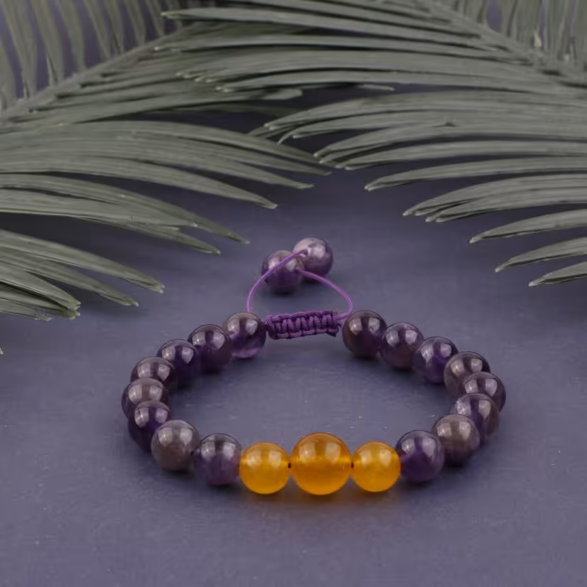 دستبند آمتیست شرف الشمس دی338 سنگ های طبیعی