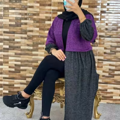 مانتو اسپرت زنانه آنغوره دو رنگ صبا