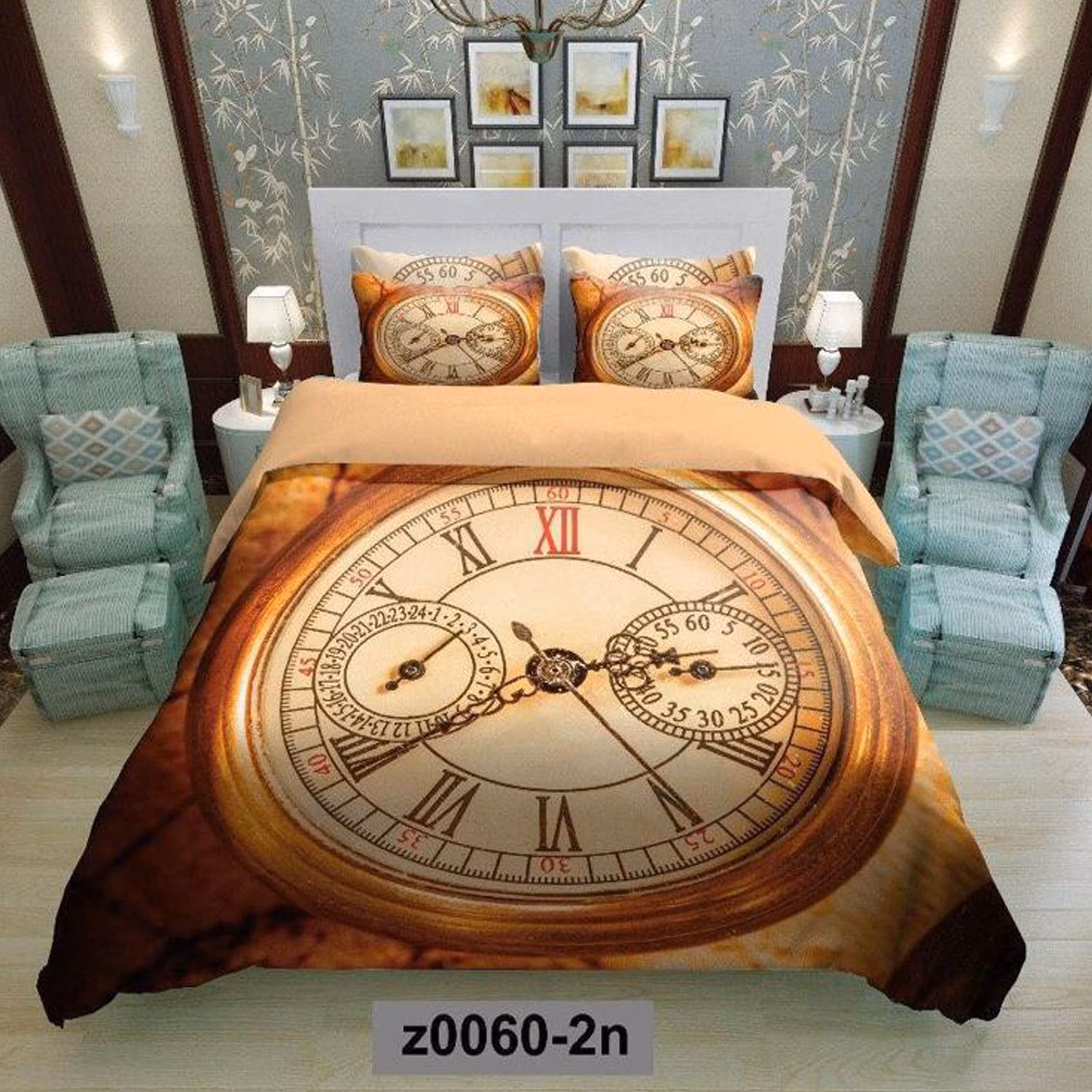 سرویس روتختی 2 نفره تنسل چاپی برندترک لند(Turk Land) z 60