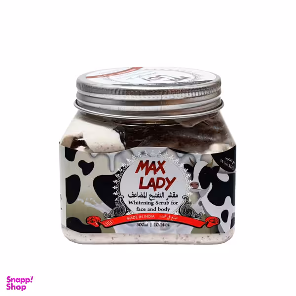 اسکراب لایه بردار پوست مکس لیدی مدل milk حجم 300 میلی لیتر