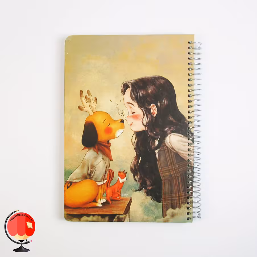 دفتر 100 برگ سیمی طرح مهربون جلد سخت سویل