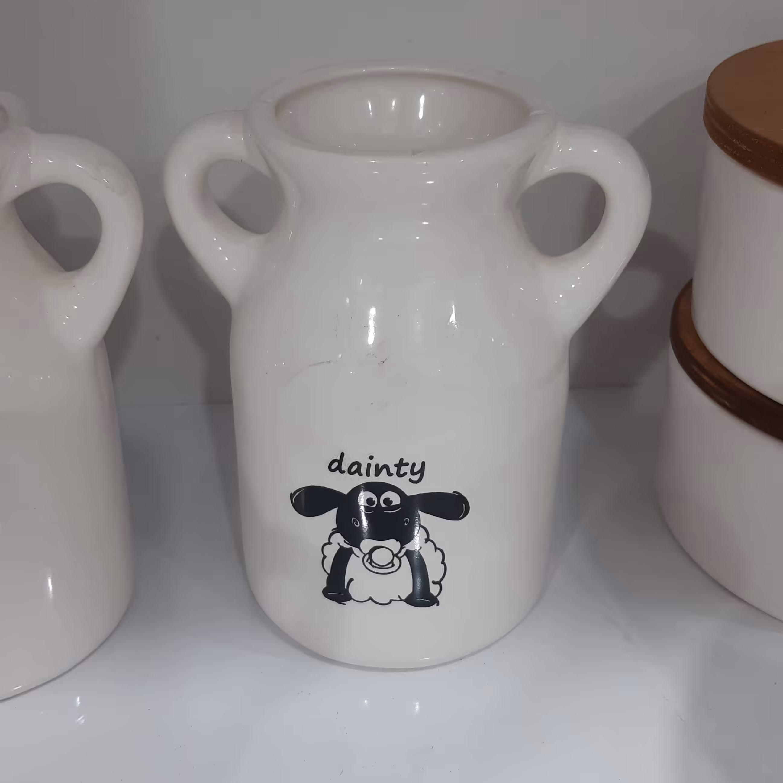 گلدان دو دسته ارغوان سرامیکی