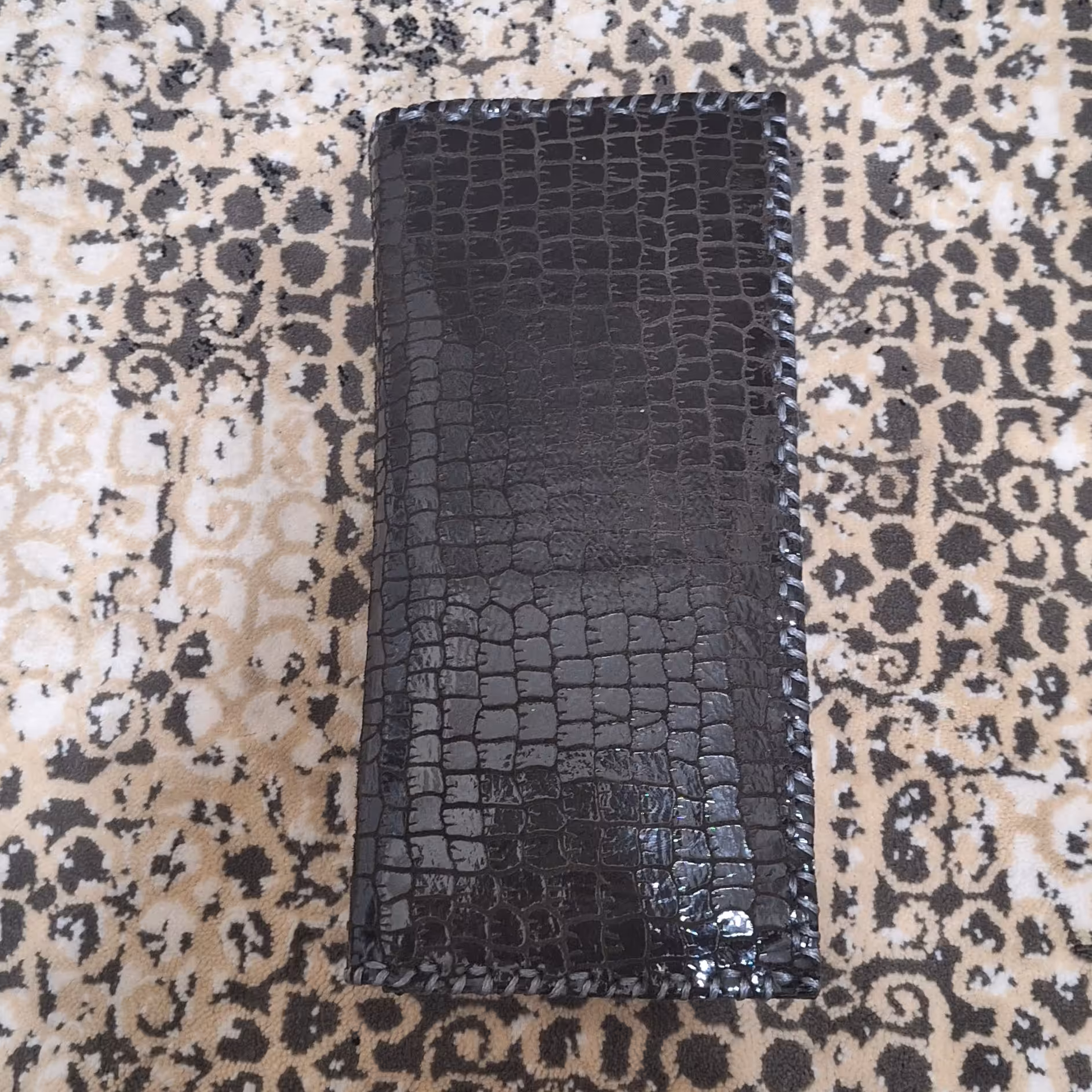 کیف پول کتی مردانه دست دوز چرم طبیعی بزی