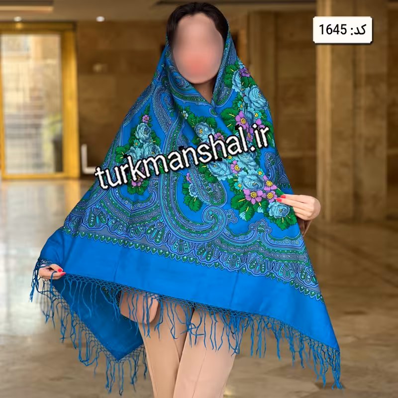 روسری ترکمنی پشمی کد 1645