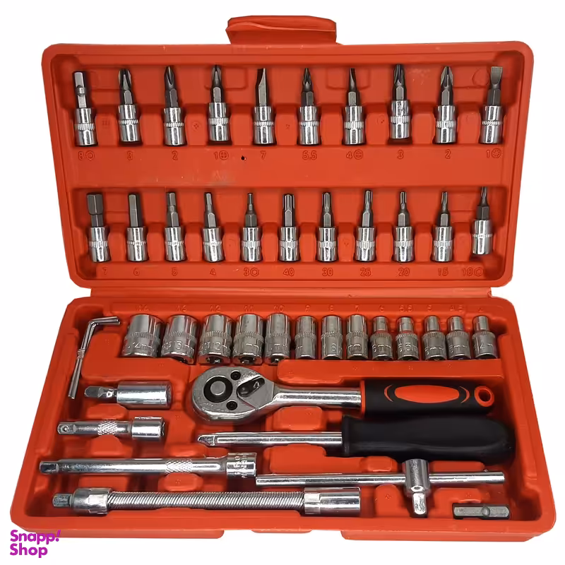 آچار و سری بکس مدل SHILP-46 مجموعه 46 عددی