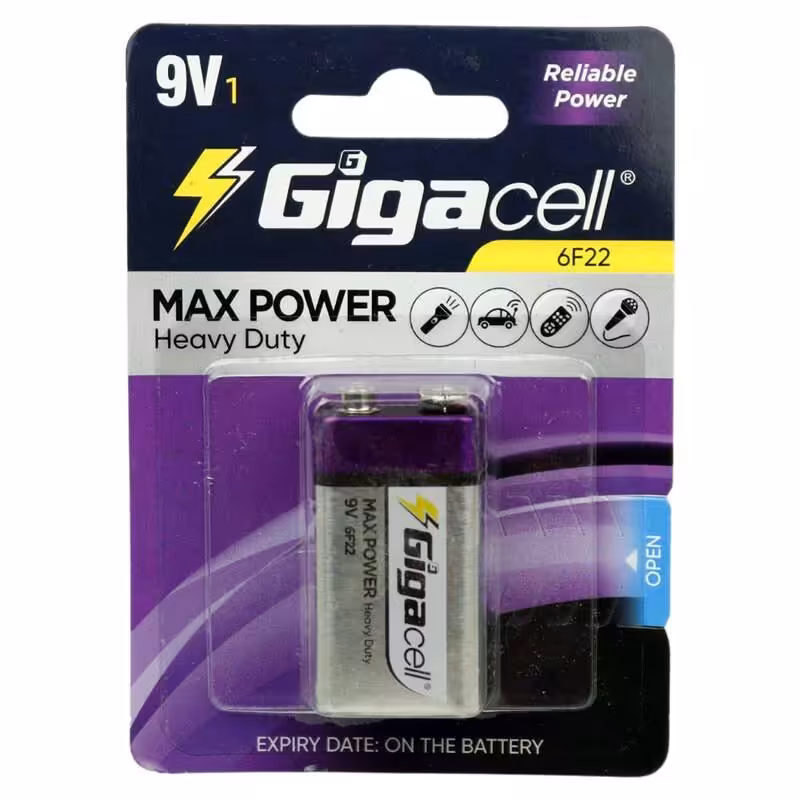 باتری کتابی Gigacell Max Power ا Gigacell Max Power 6F22 9V Battery