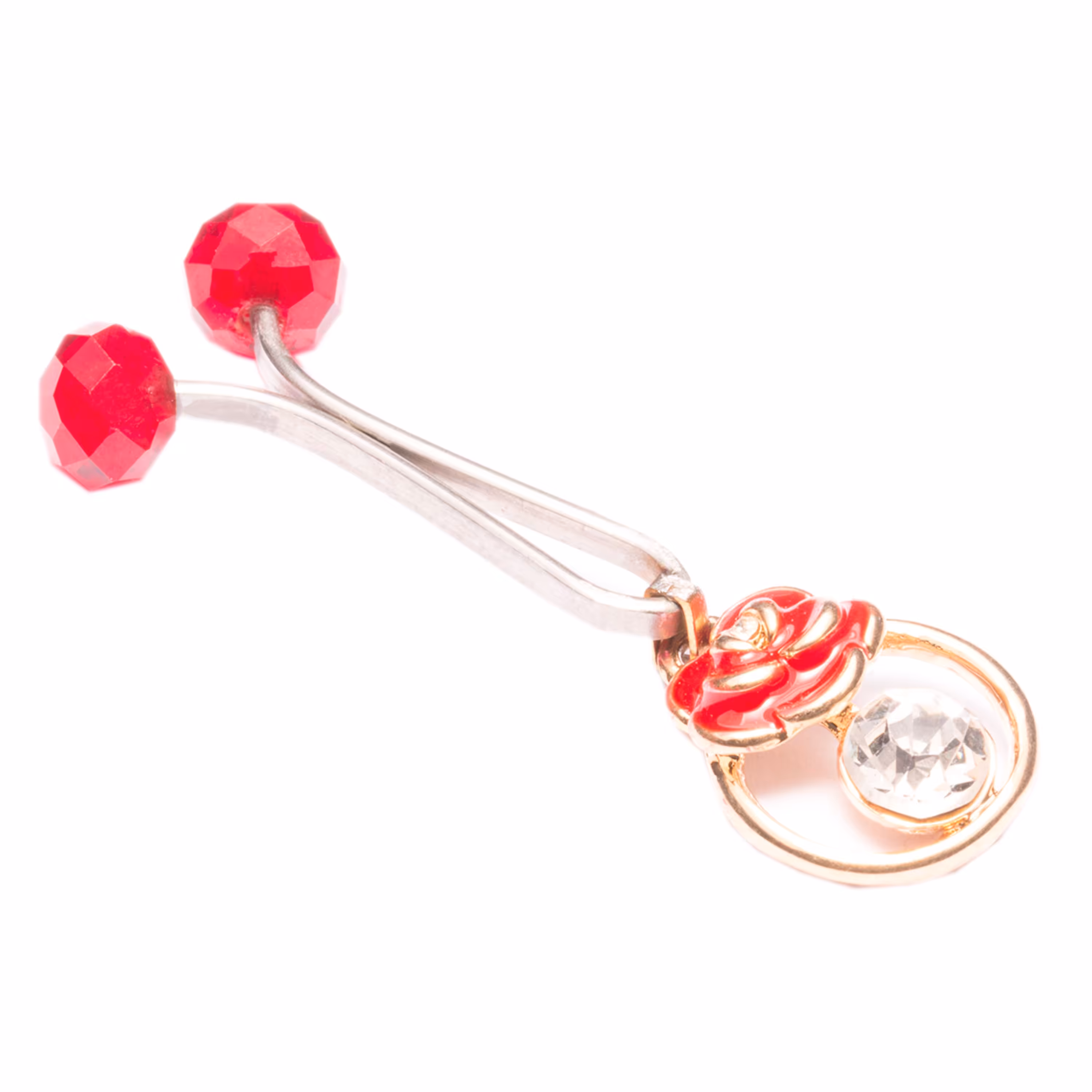 گیره روسری آویزدار دینا طرح گل کد B027