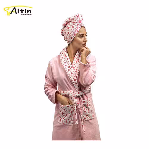 حوله پالتویی پودایران مدل پارادایس صورتی سایز 115