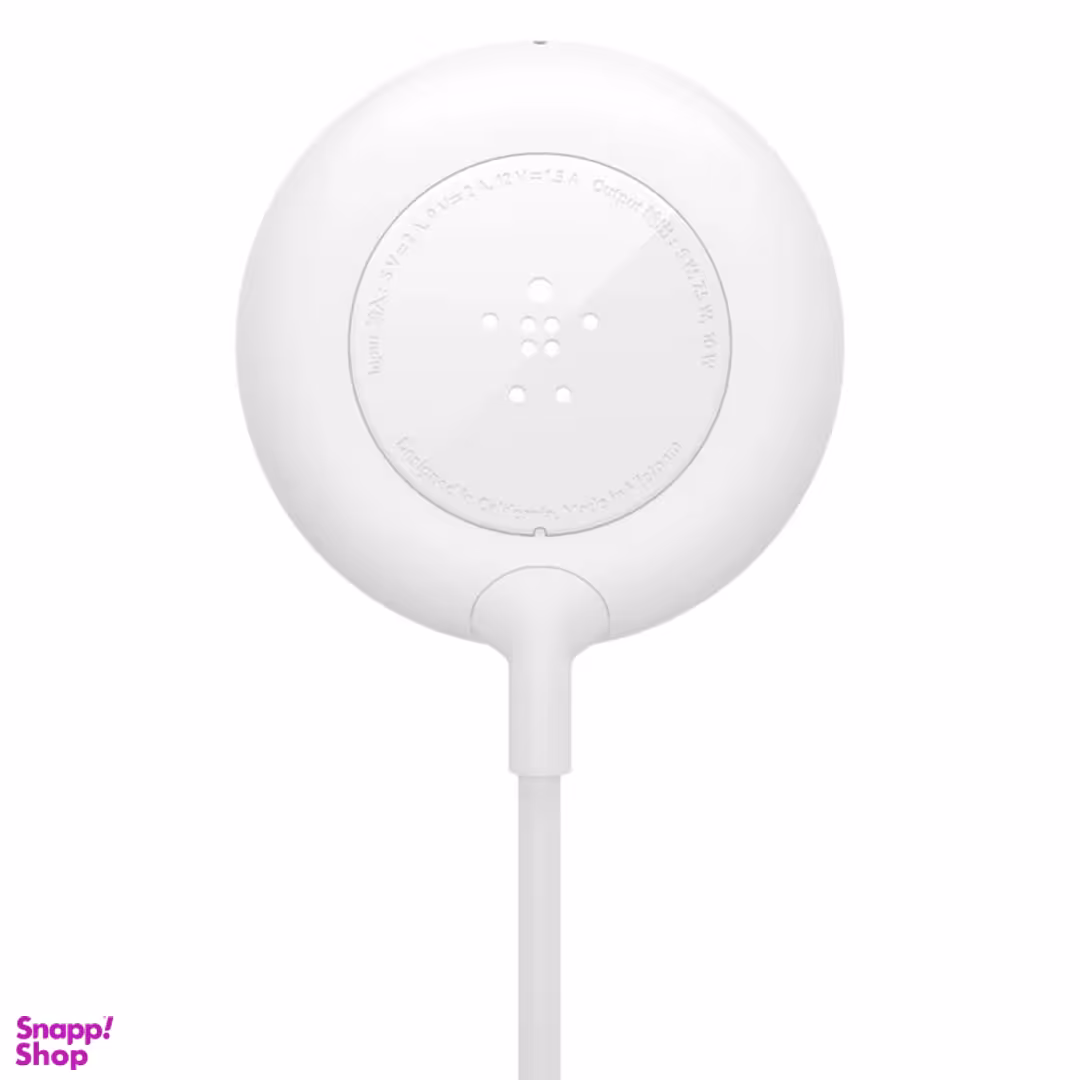 پد شارژ بی سیم مغناطیسی شارژ سریع بلکین مدل WIA005btWH با فناوری MagSafe