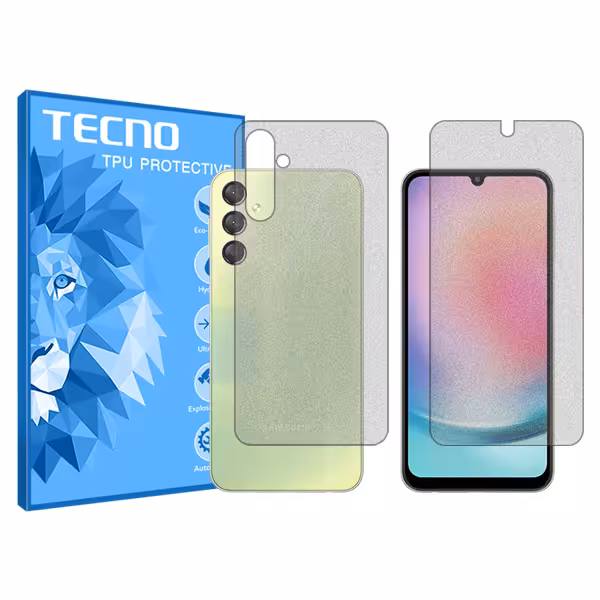 گلس صفحه نمایش و پشت گوشی سامسونگ Galaxy A24 4G مدل مات برند تکنو کد SS