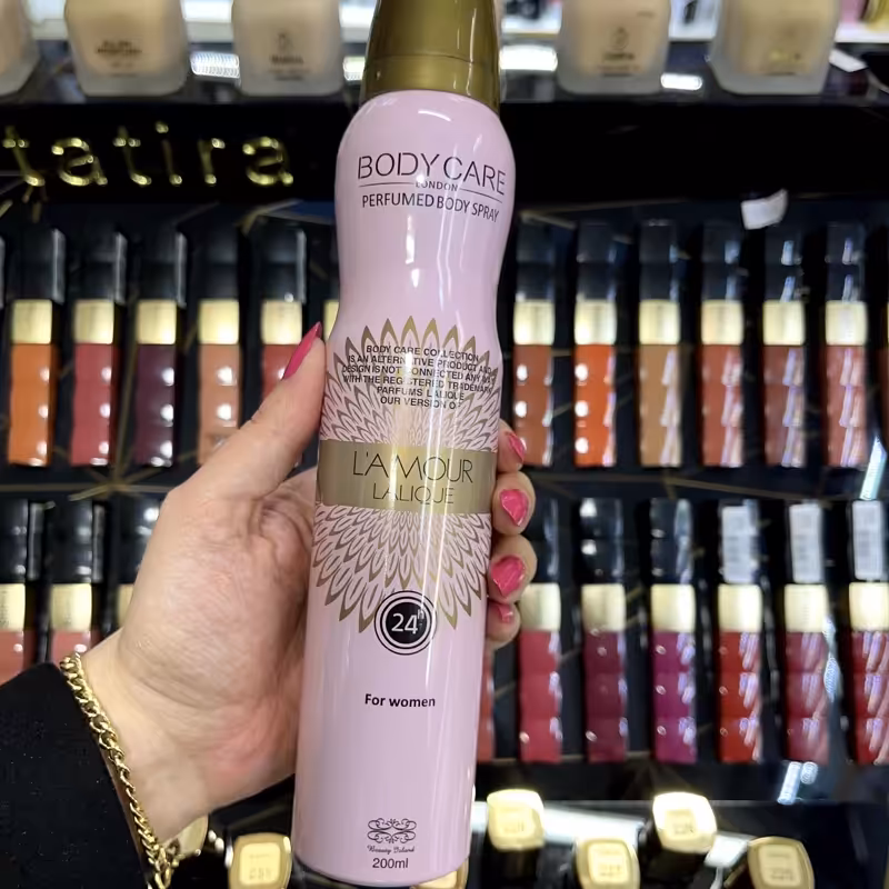 اسپری بدن لالیک لامور بادی کر(Body Care Lalique Lamour)-حجم 200میل با رایحه خنک | amazonchi