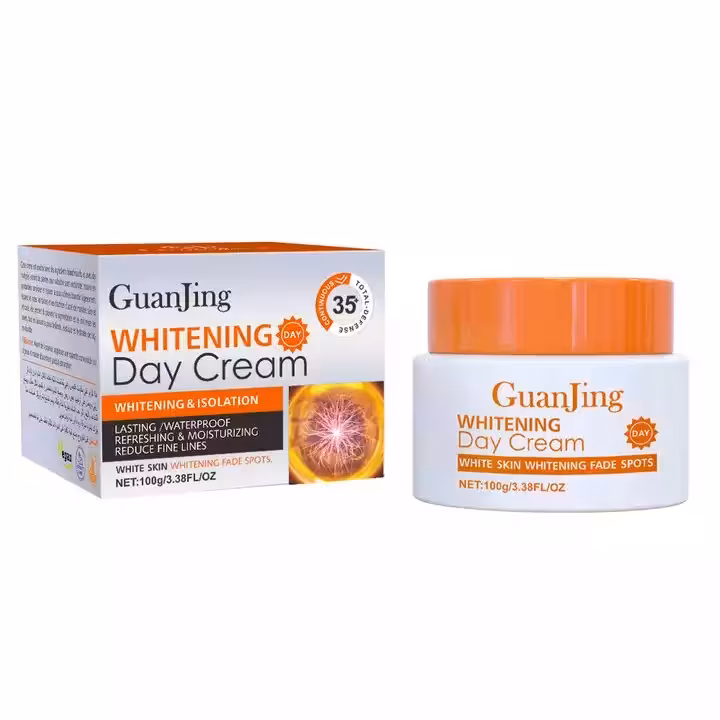
GUANJING مراقبت از پوست مرطوب کننده و محو کننده لکه های تیره سفید کننده نیکوتین آمید کرم روز صورت 100 گرمی