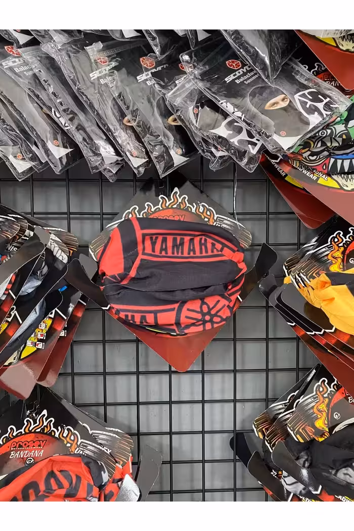 هدبند/دستمال سر موتورسیکلت قرمز هدبند دستمال موتور یاماها سیاه Bandana Baf پروسو Prosev