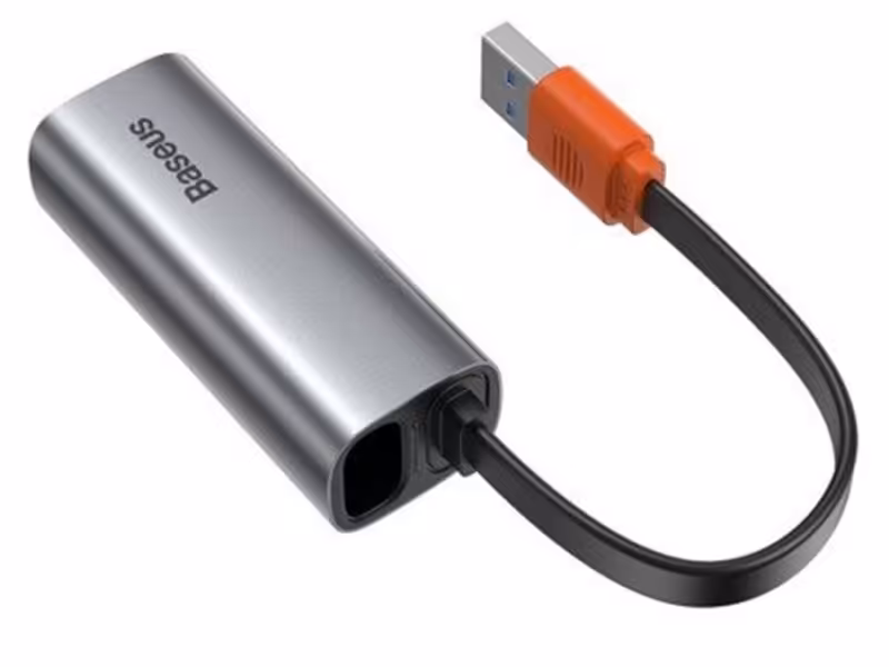 هاب آداپتور بیسوس Baseus Steel Cannon Series USB A Gigabit LAN Adapter