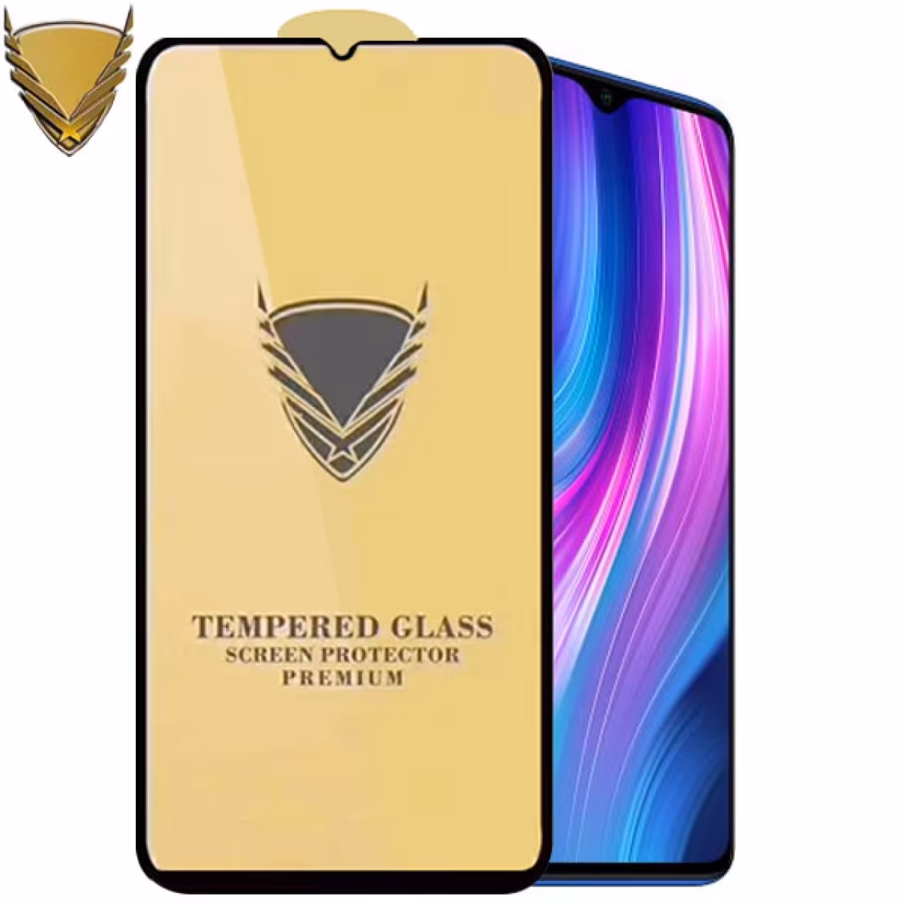 محافظ صفحه نمایش شیشه ای مدل گلدن تمپرد مناسب برای گوشی سامسونگ A20