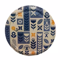 درب بانکه و شیشه قطر 8.5 طرح گل آبی دونه ای 