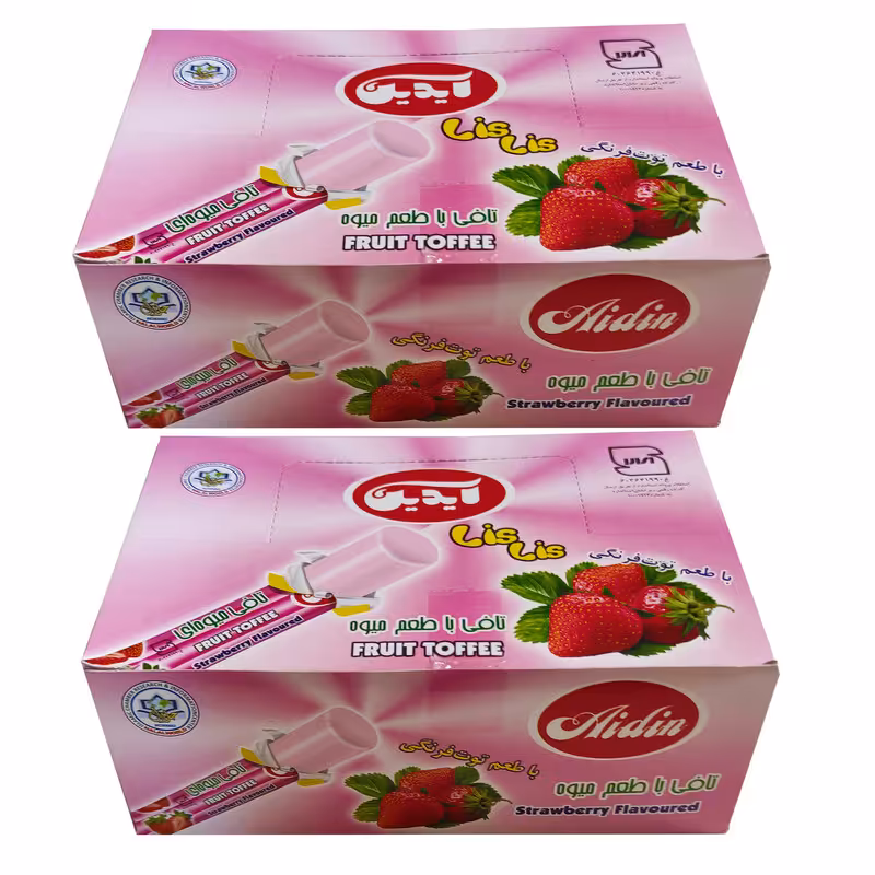 تافی توت فرنگی آیدین - 470 گرم بسته 2 عددی