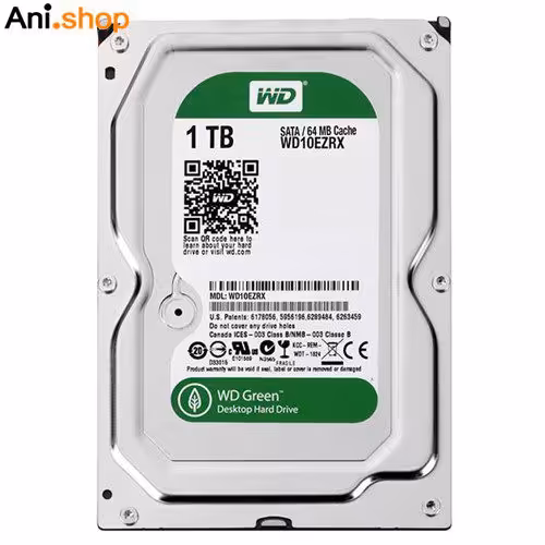 هارددیسک اینترنال وسترن دیجیتال سری سبز مدل WD10EZRX ظرفیت 1 ترابایت کد 402