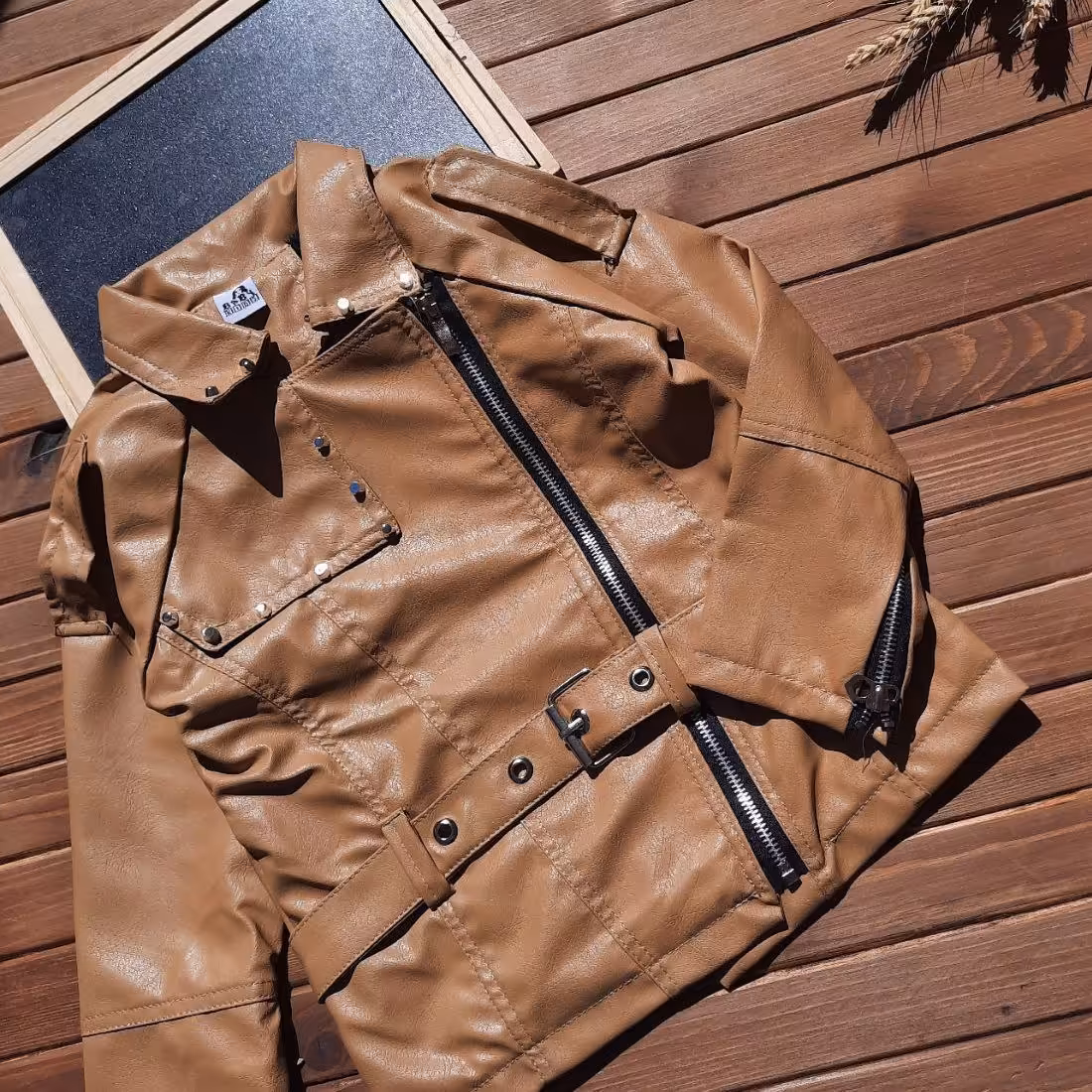 کت چرم اسپرت تک رنگ 