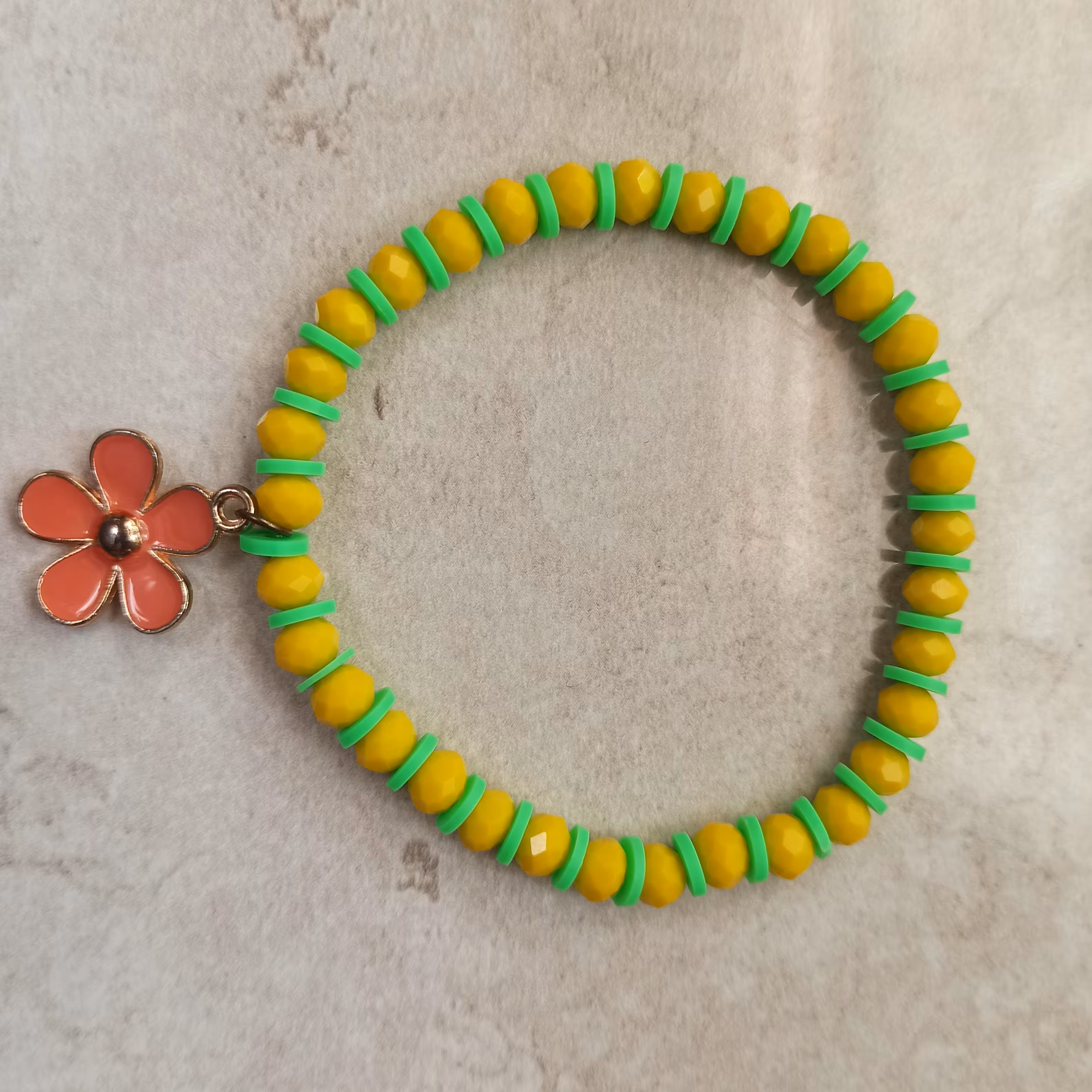 دستبند مروارید کریستال و فیمو