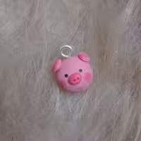 گردنبند و جاکلیدی طرح خوک صورتی کیوت