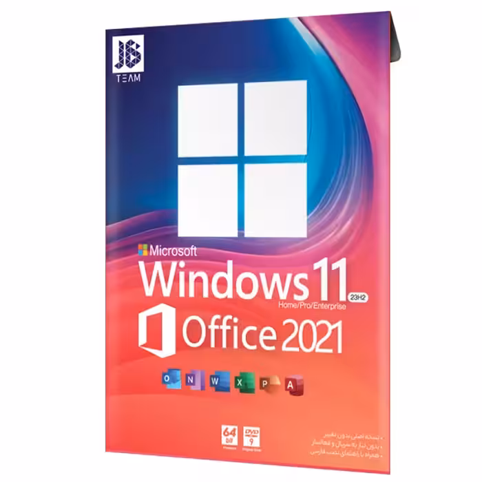 سیستم عامل ویندوز 11 نسخه 23H2 به همراه آفیس 2021 نشر جی بی تیم