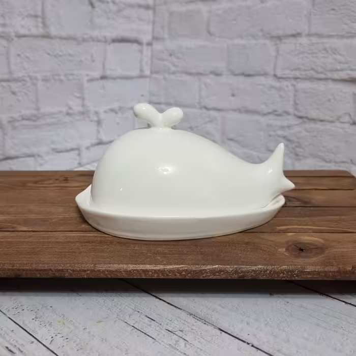 کره خوری و پنیرخوری سرامیکی مدل نهنگ