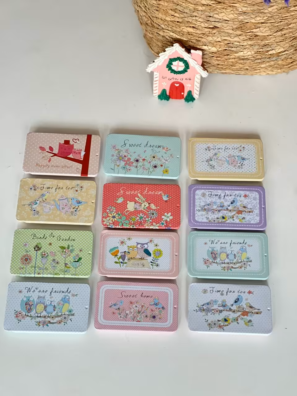 قوطی فلزی مستطیلی نازک کشویی طرح جاکارتی کد 6