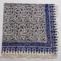 رومیزی قلمکارطرح بته بادامی آبی200در135