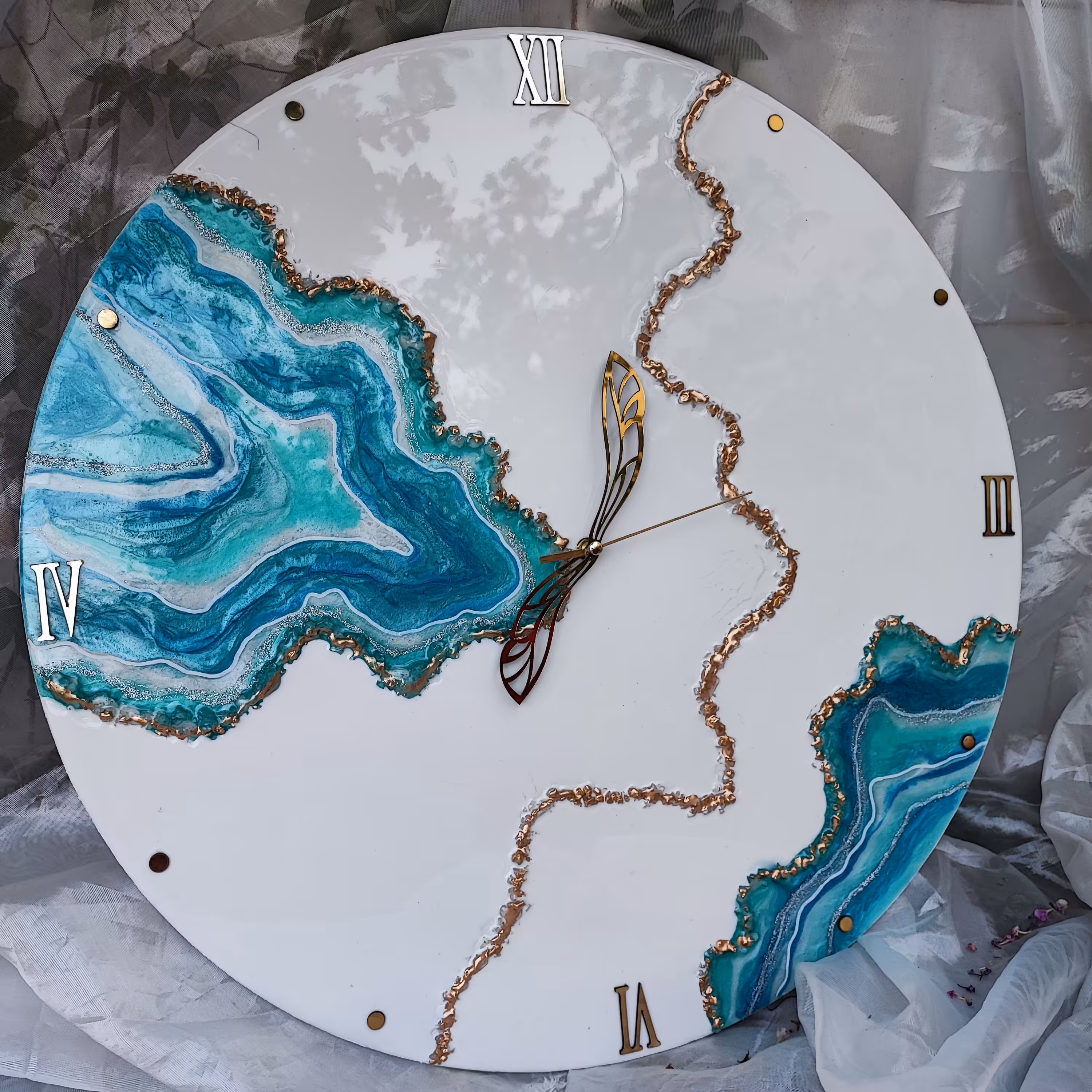 ساعت دیواری دستساز رزینی حراج