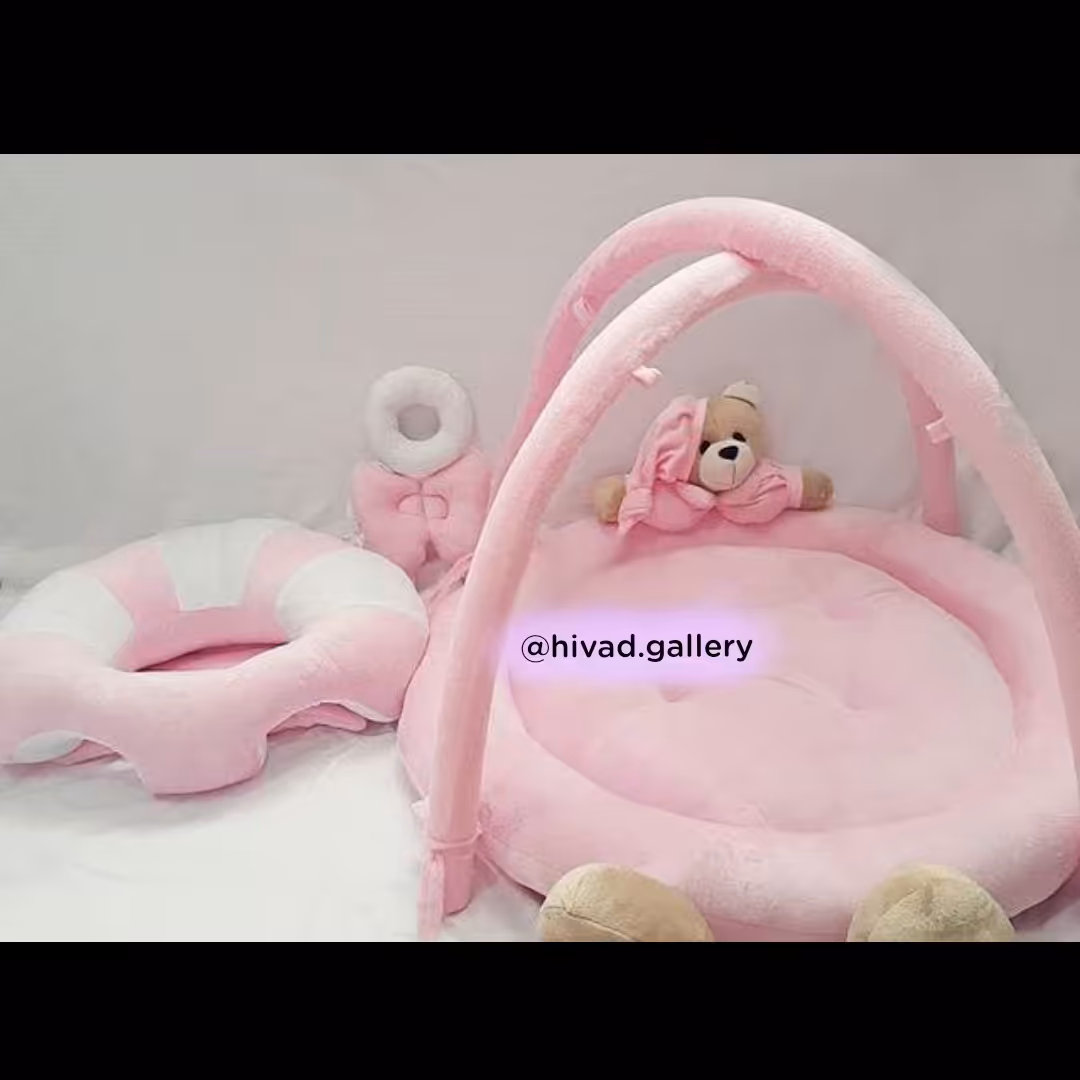 تشک بازی بهمراه محافظ سر کودک و محافظ نشستن نوزاد  تمام مخمل