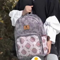 کوله پشتی سنتی طرحدار یوتاب با پارچه میکرو درجه یک و فینو و چرم دوزی 5011