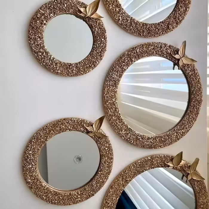 اینه دکوراتیو 5عددی .  کریستالی اینه کریستالی رزینی آینه قدی آینه کریستال آینه دکوراتیو آینه تزیینی