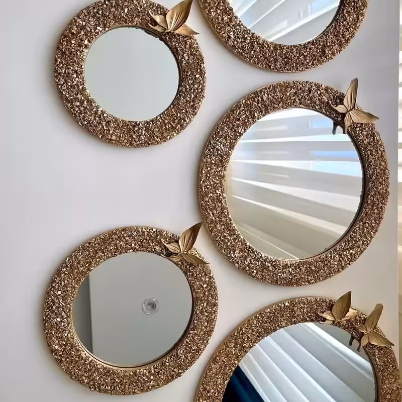 اینه دکوراتیو 5عددی . کریستالی اینه کریستالی رزینی آینه قدی آینه کریستال آینه دکوراتیو آینه تزیینی